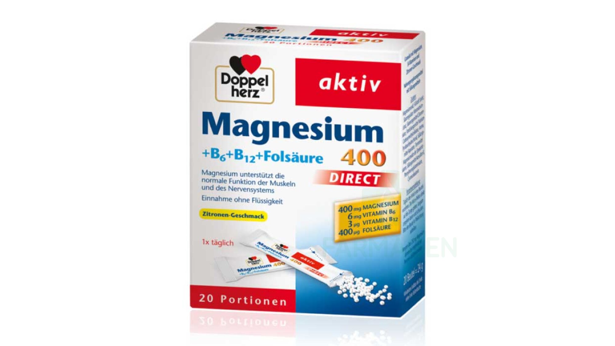 Active Magnesium 400 Direct + B6 + B12 + folic acid