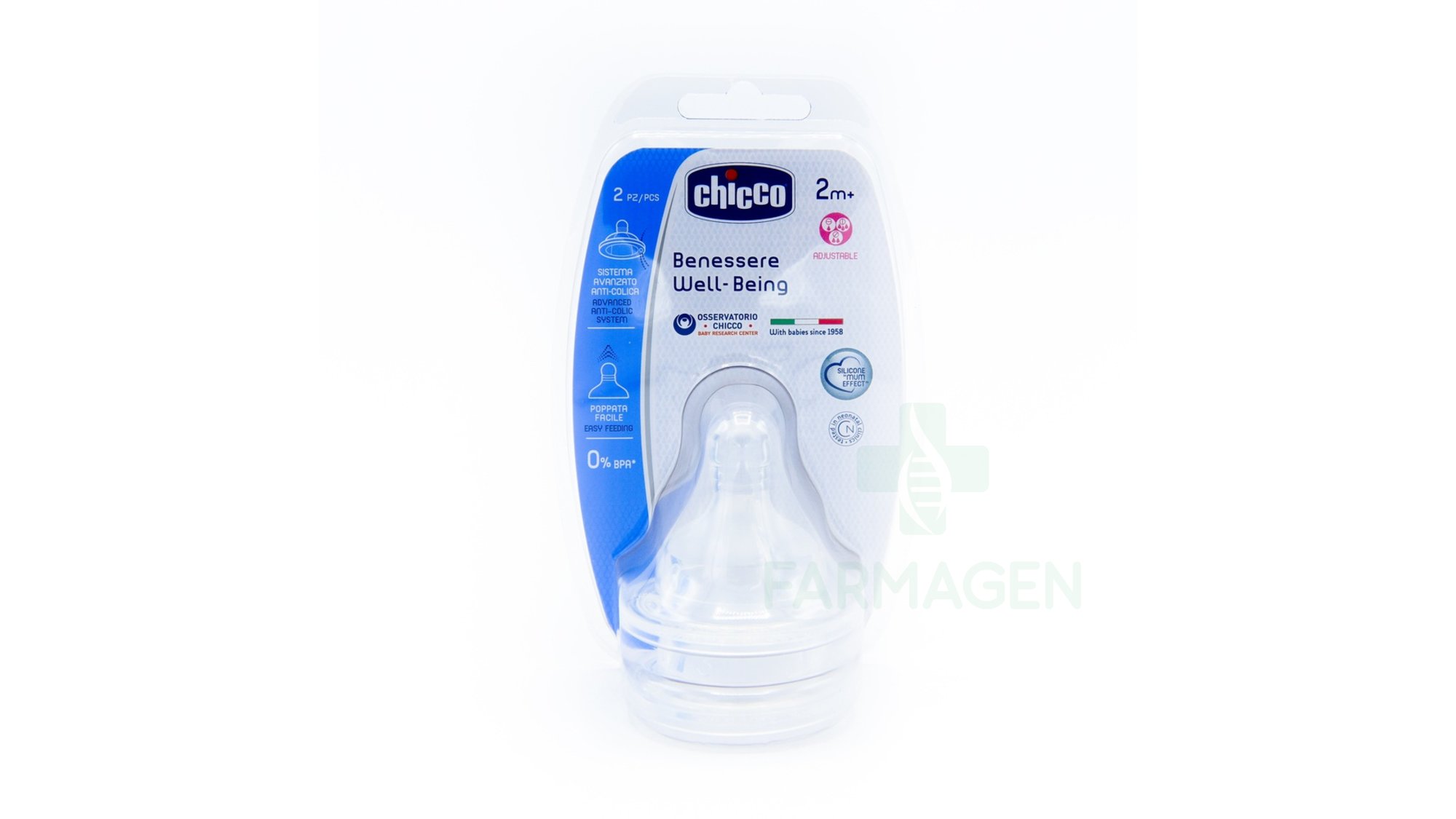 Chicco Tettarella Benessere 2M+ Flusso Regolabile Silicone