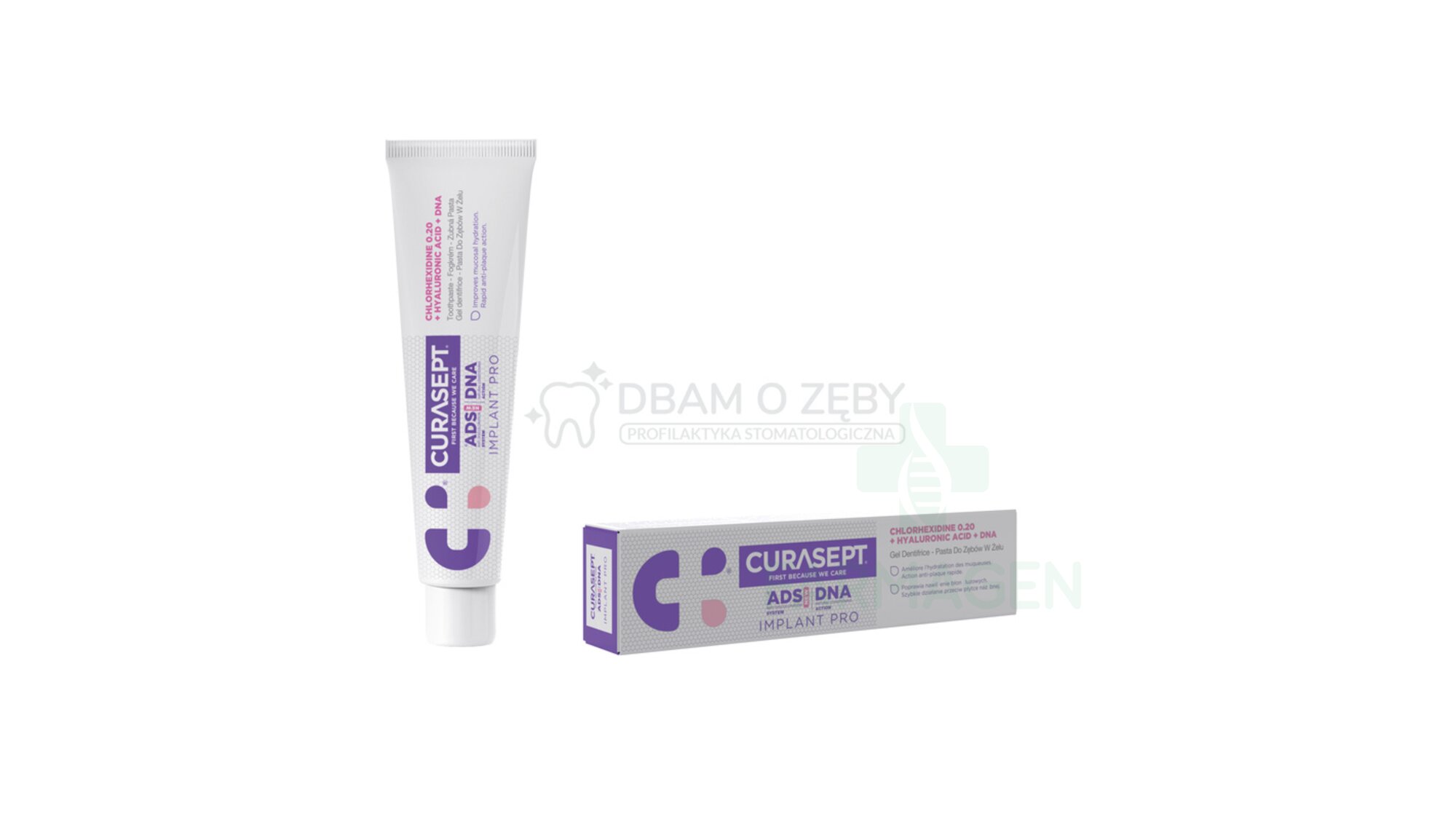 CURASEPT ADS DNA IMPLANT PRO 0,20% CHX + ACIDO IALURONICO – PASTE DHEMBESH