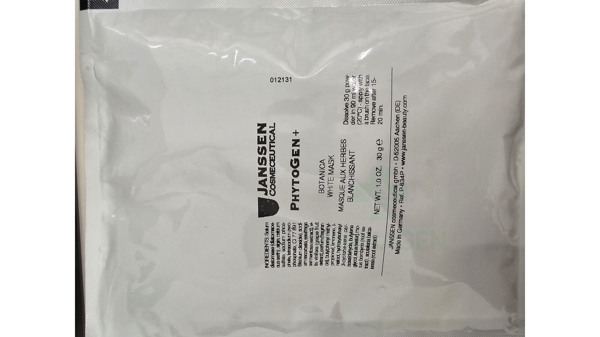 Janssen Cosmetics Botanica White Mask 30gm 